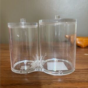 Clear Acrylic Double Canister Set